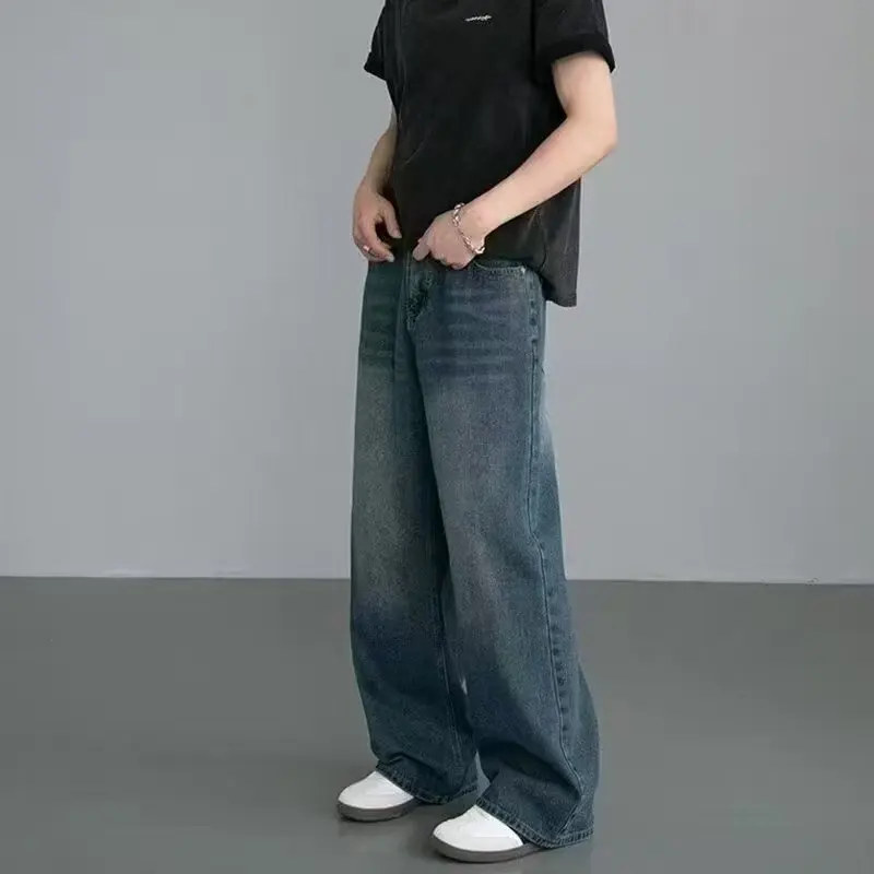 한국 스타일 남성용 와이드 레그 청바지, 2025년 가 - Streetwear Brand Denim 리뷰 및 가격